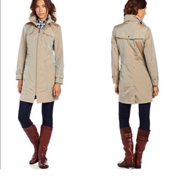 Cole Haan Jackets & Blazers - Cole Haan Tan Trench Coat Mid-Length Weather-Resistant